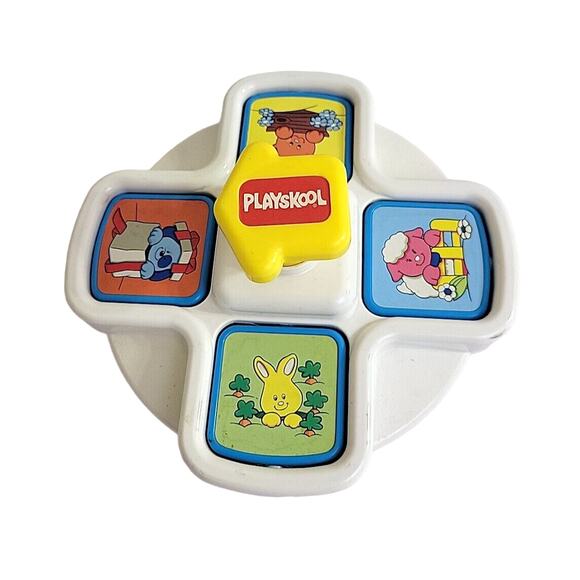 Vintage 1990 Playskool Peek ’n Pop Flip Push Toy for Baby Kids Toddlers #5127 - Picture 1 of 8